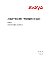 Avaya VisAbility Management Suite Release 1.3 User manual