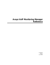 Avaya VoIP Monitoring Manager Reference Release 3.0 User manual