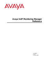 Avaya VoIP Monitoring Manager Reference Release 3.1 User manual