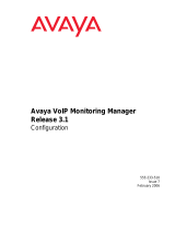 Avaya VoIP Monitoring Manager Release 3.1 Configuration User manual