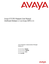 Avaya VTCPD Features (Software Release 2.1 on MPS 2.1) User manual