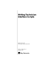 Avaya Writing Technician Interface Scripts User manual
