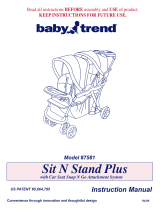 Baby Trend Sit N Stand Plus 7581 User manual