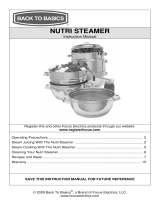 West Bend Back to Basics NUTRI-STEAMER User manual