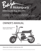 Baja motorsports DB30 Mini Bike User manual