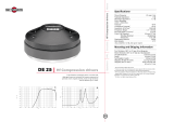 B&C Speakers Hf Compression Drivers DE 25 User manual