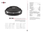 B&C Speakers Hf Compression Drivers DE 700 User manual