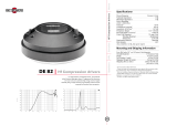 B&C Speakers Hf Compression Drivers DE85 User manual