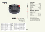 B&C Speakers HF Drivers DE160 User manual