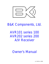 B&K AVR101 Series 100, AVR202 series 200 User manual