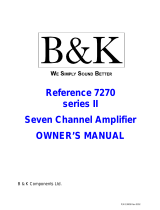 B&K Reference 7270 Series II User manual