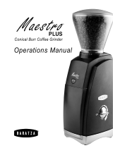 Baratza Maestro Plus User manual