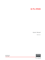 Barco iQ Pro R500 User manual