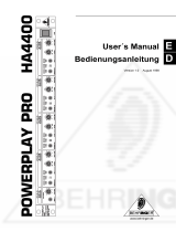 Behringer Powerplay Pro HA4400 User manual