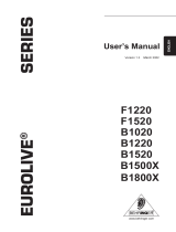 Behringer F1220 User manual