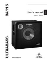 Behringer Ultrabass BA115 User manual