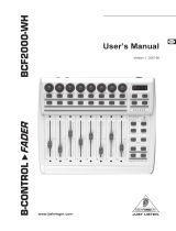 Behringer B-Control Fader BCF2000 User manual