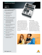 Behringer DJ Equipment Xenyx 302 USB User manual