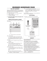 Behringer PS400 User manual