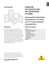 Behringer Speaker VP1520 User manual