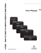 Behringer V-Tone GMX210 User manual