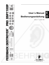Behringer FEEDBACK DESTROYER PRO DSP1100P User manual