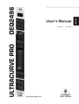 Behringer ULTRA-CURVEPRO DEQ2496 User manual