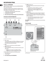 Behringer PP400 User manual