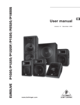 Behringer P2520 User manual
