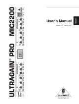 Behringer Ultragain Pro MIC2200 User manual