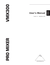 Behringer Pro Mixer VMX300 User manual