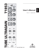 Behringer Tube Ultragain T1953 User manual