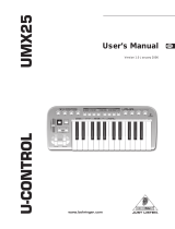 Behringer U-CONTRO LUMX25 User manual