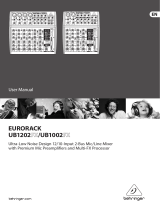 Behringer EURORACK UB1002FX User manual
