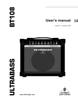 Behringer Ultrabass BT108 User manual