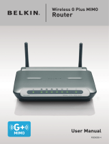 Belkin Wireless G Plus MIMO Router F5D9230-4 User manual