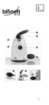 Bifinett KH 109 ELECTRIC CAN OPENER WITH INTEGRATED KNIFE SHARPENER User manual