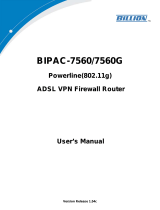 Billion Electric Company BIPAC-7560 User manual