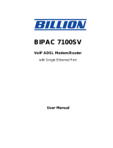 Billion Electric Company BiPAC 7100SV User manual