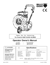 Billy Goat QB1601SP User manual