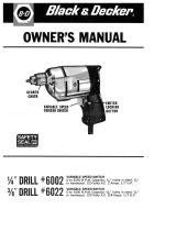 Black & Decker 6022 User manual