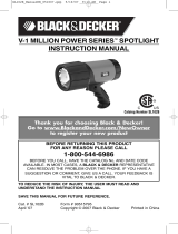 Black & Decker V-1 Million User manual