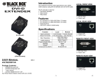 Black Box DVI-D Extender User manual