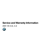 BMW X5 Service and Warranty Information