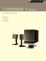 Bose multimedia speakers Companion 3 Series II User manual