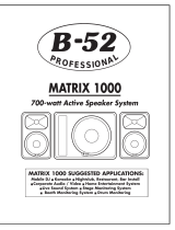 Bowers & Wilkins MATRIX 1000 User manual