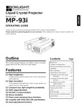 BOXLIGHT MP-93i User manual