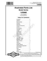 Briggs & Stratton 12S900 User manual