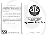 DB Drive Speed Series Amplifier SPA SPA150.4 User manual