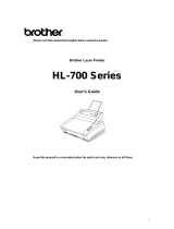 Brother HL-700 Series User manual